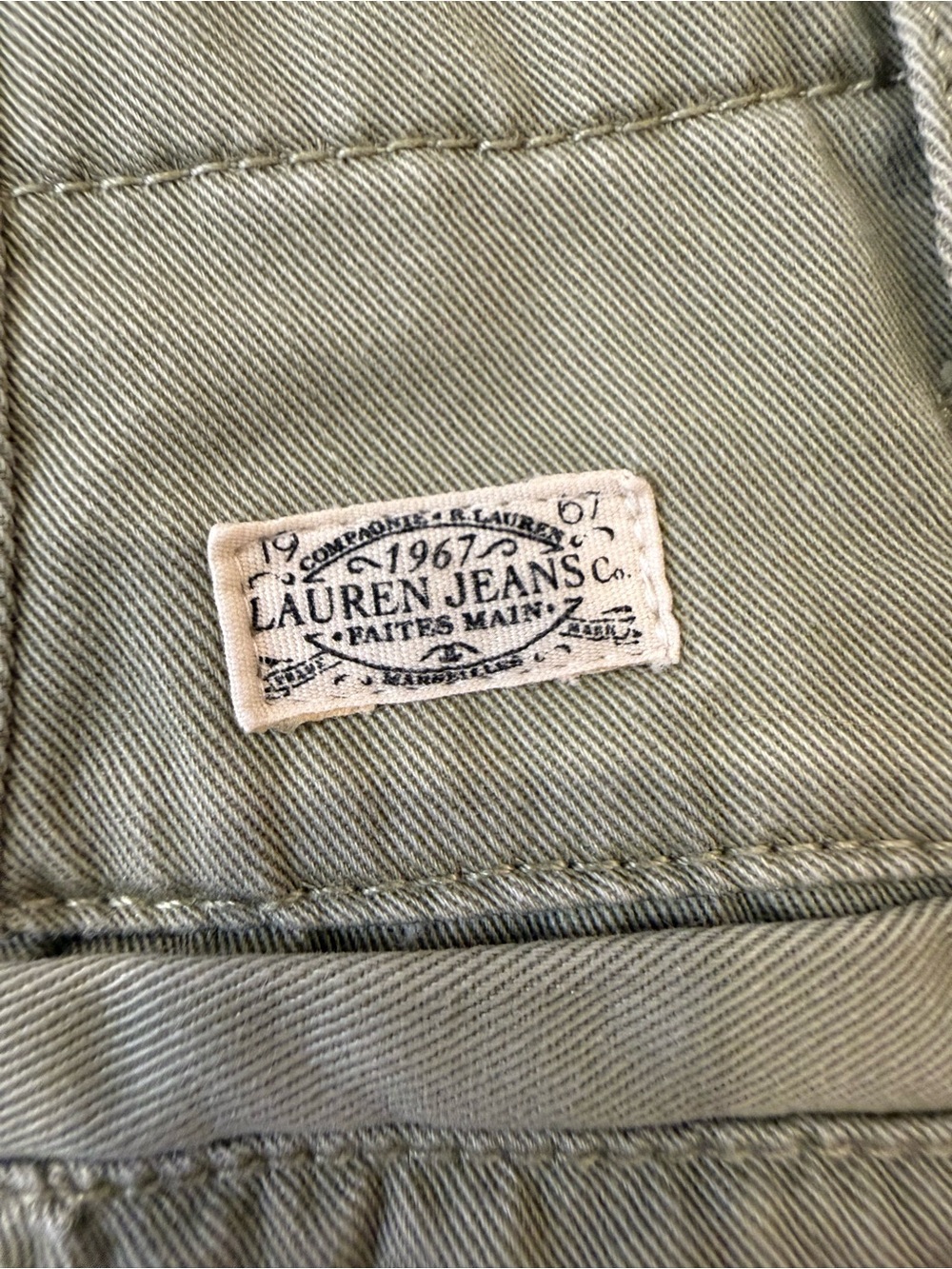 Lauren Jeans Co. Ralph Lauren Sage Green Y2K Capri Chino Pants Size 10